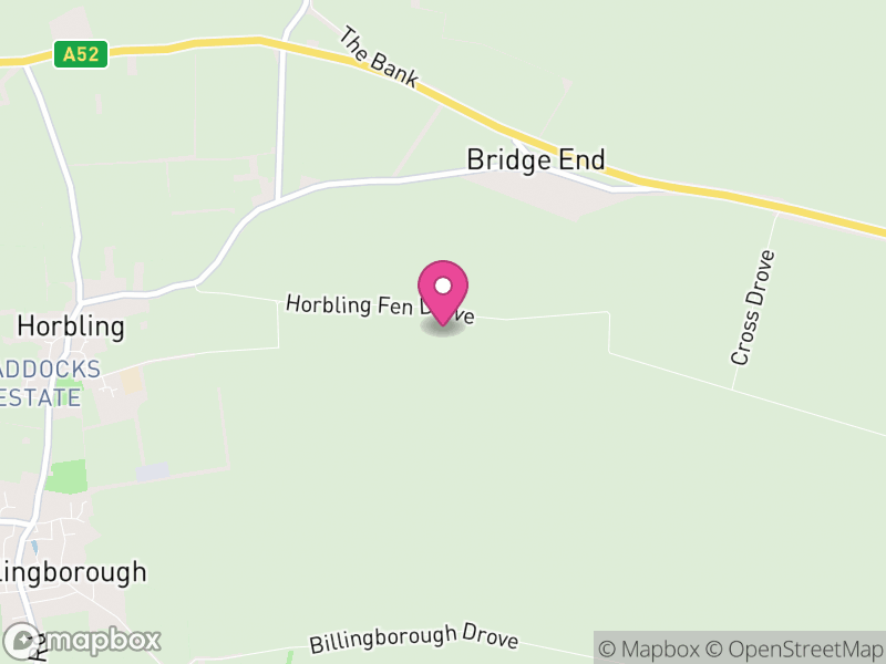 Map of Horbling, South Kesteven