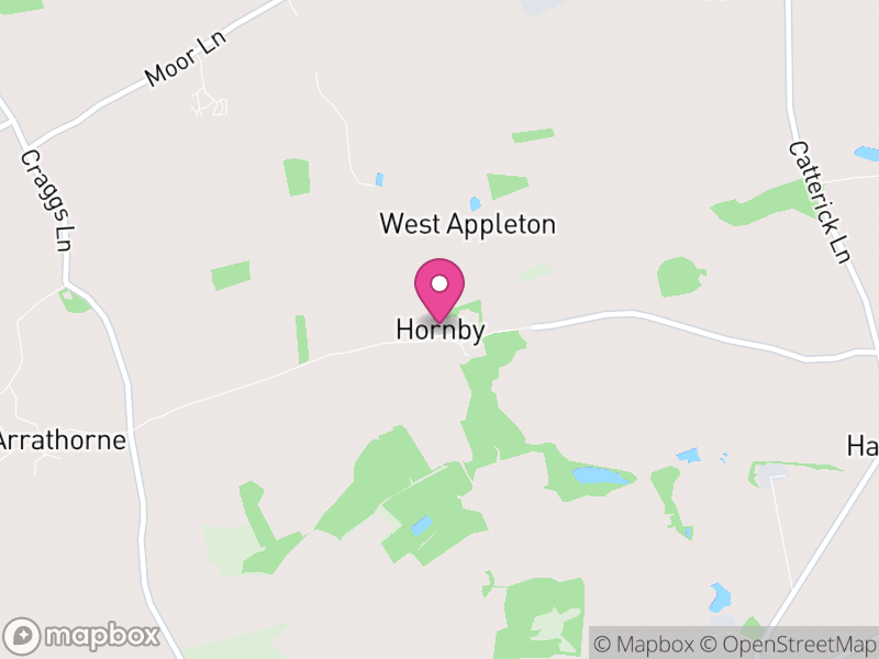 Map of Hornby, North Yorkshire
