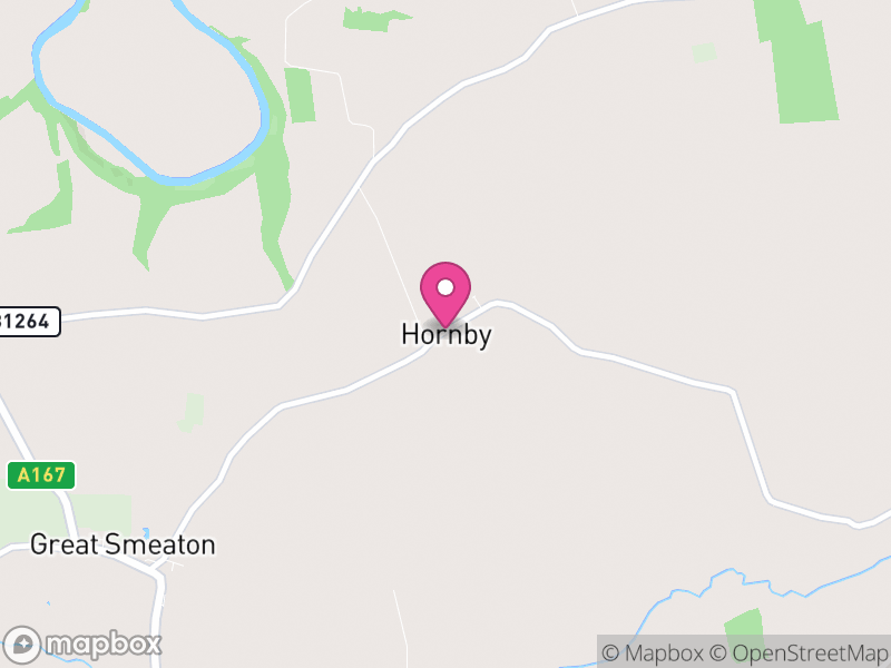 Map of Hornby, North Yorkshire