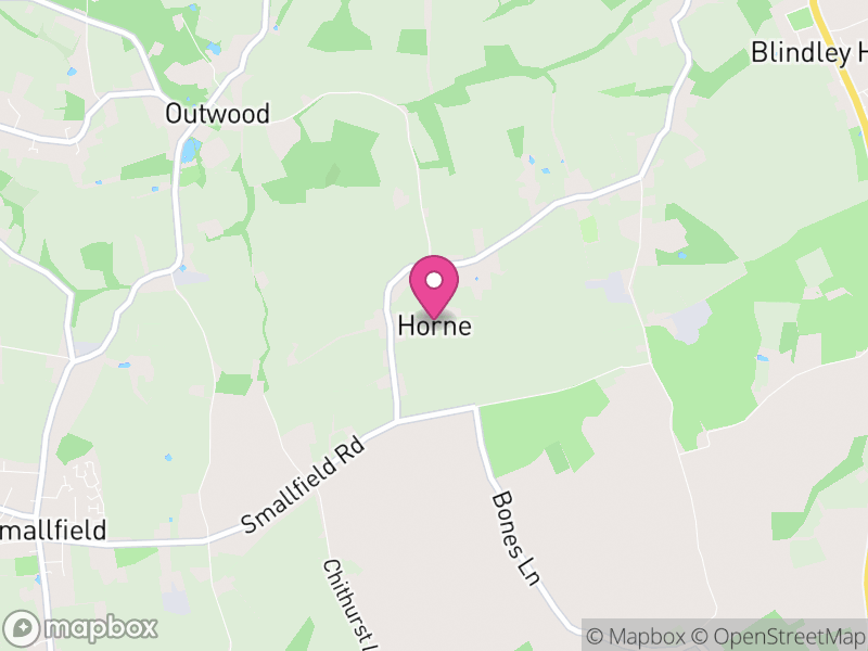 Map of Horne, Tandridge