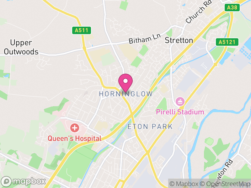 Map of Horninglow and Eton, East Staffordshire