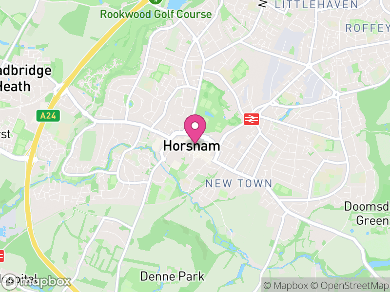 Map of Horsham, West Sussex