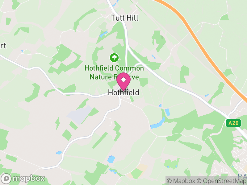 Map of Hothfield, Ashford