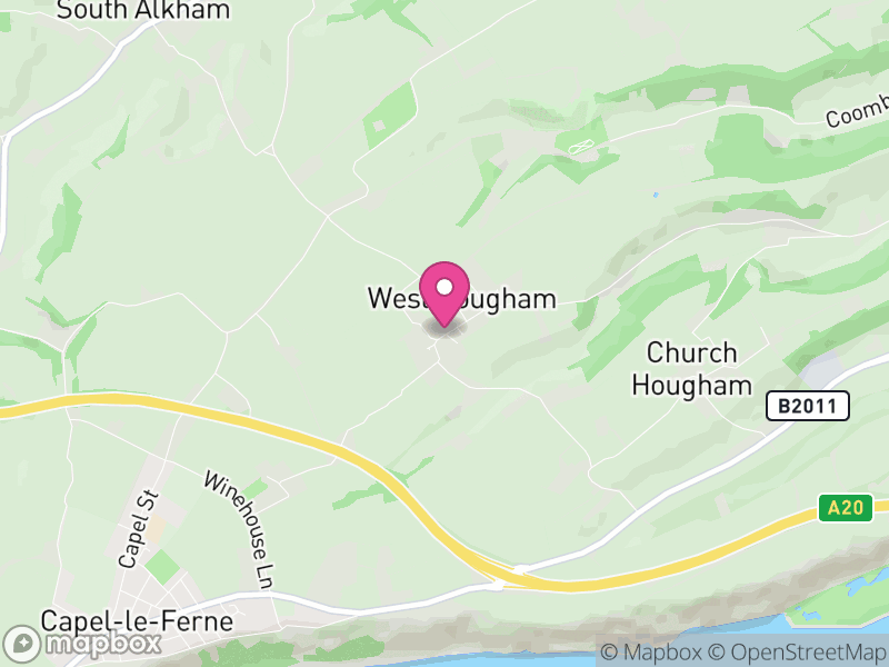 Map of Hougham Without, Dover