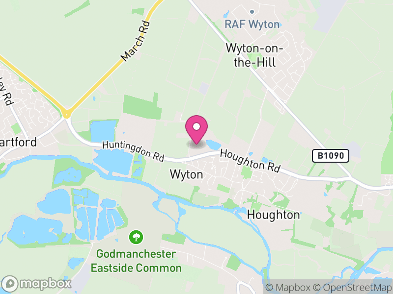 Map of Houghton and Wyton, Huntingdonshire