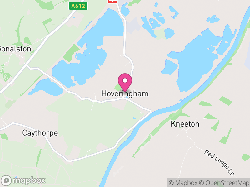 Map of Hoveringham, Newark and Sherwood