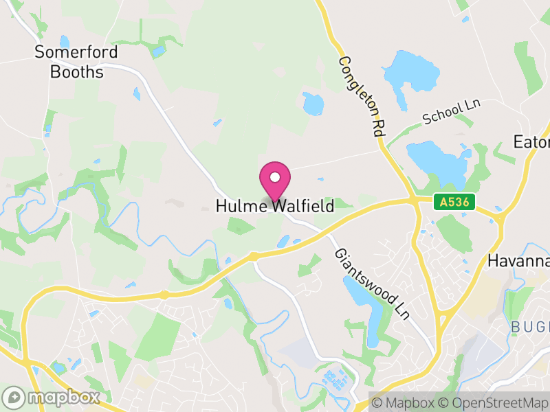 Map of Hulme Walfield, Cheshire East