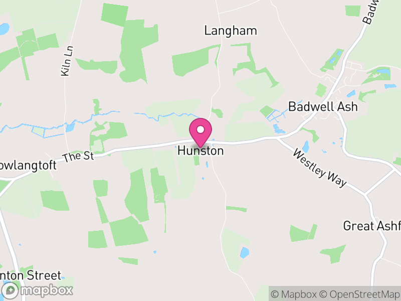 Map of Hunston, Mid Suffolk