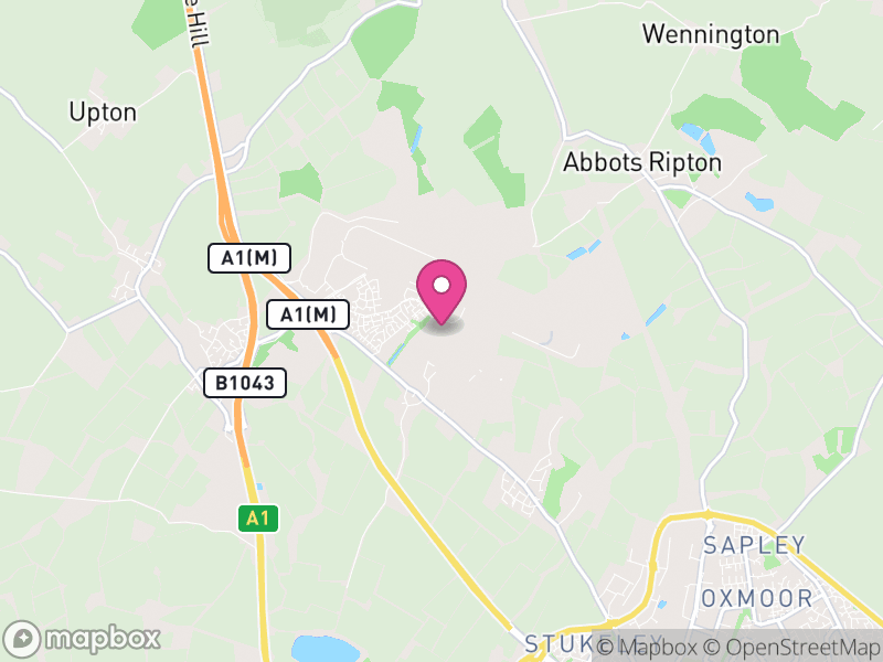 Map of Huntingdonshire, Cambridgeshire