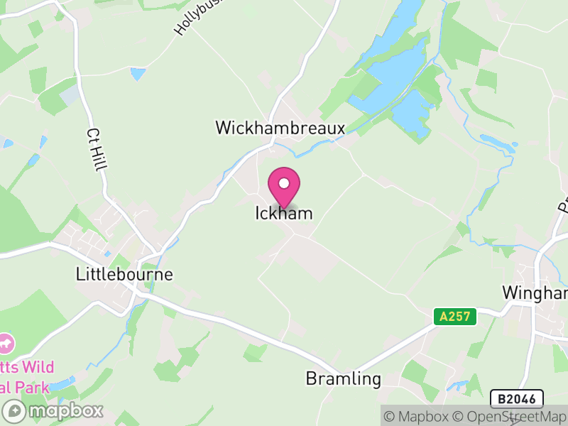 Map of Ickham and Well, Canterbury