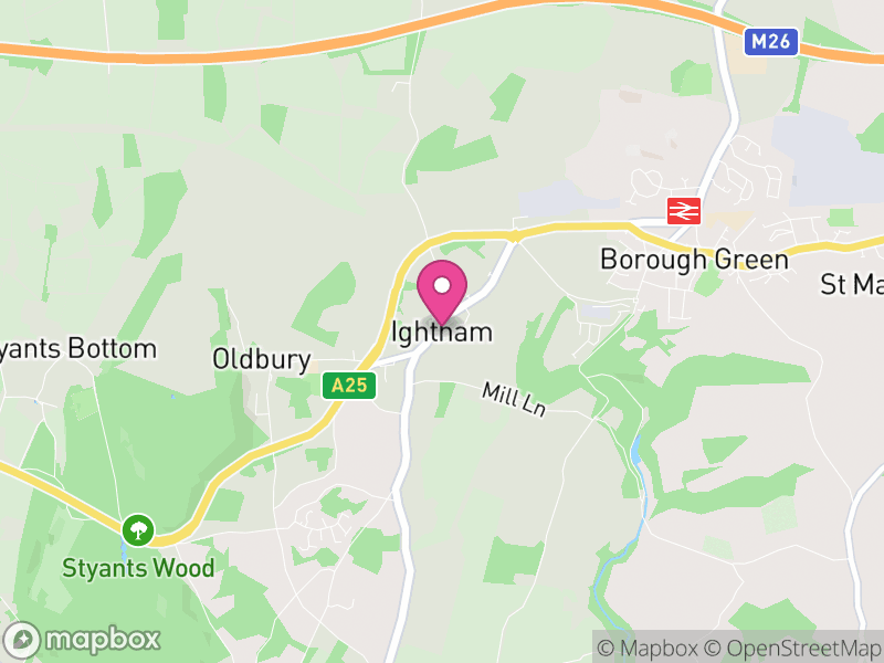 Map of Ightham, Tonbridge and Malling