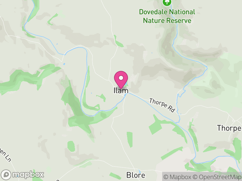 Map of Ilam, Staffordshire Moorlands