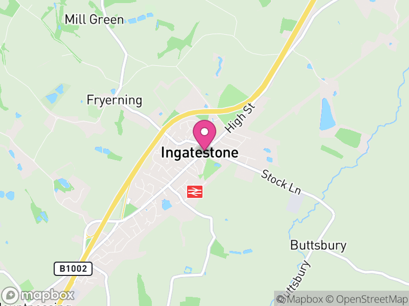 Map of Ingatestone and Fryerning, Brentwood