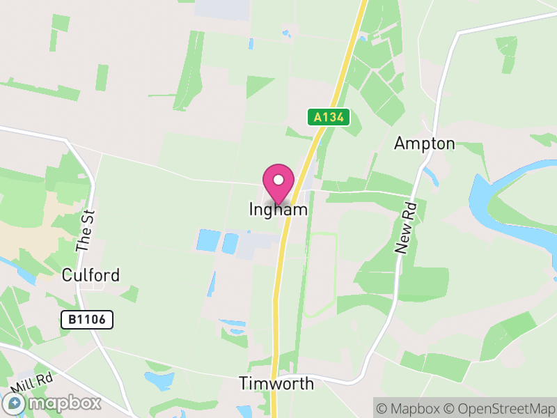 Map of Ingham, West Suffolk