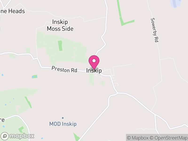 Map of Inskip-with-Sowerby, Wyre