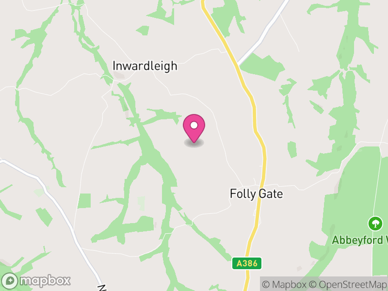 Map of Inwardleigh, West Devon