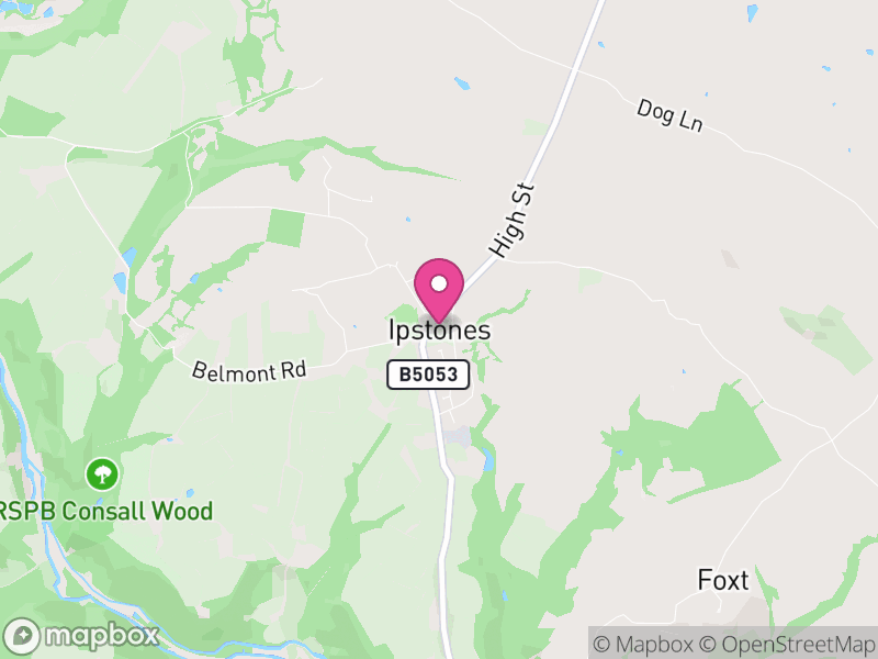 Map of Ipstones, Staffordshire Moorlands