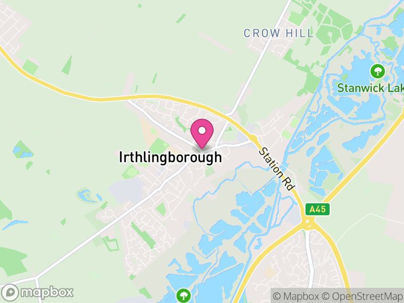 Map of Irthlingborough, North Northamptonshire