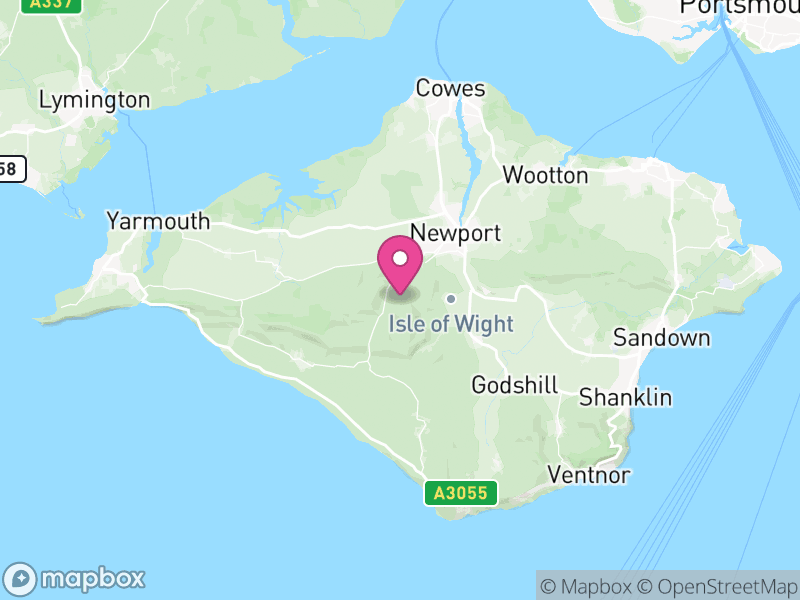 Map of Isle of Wight, England