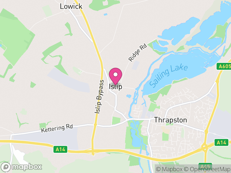 Map of Islip, North Northamptonshire