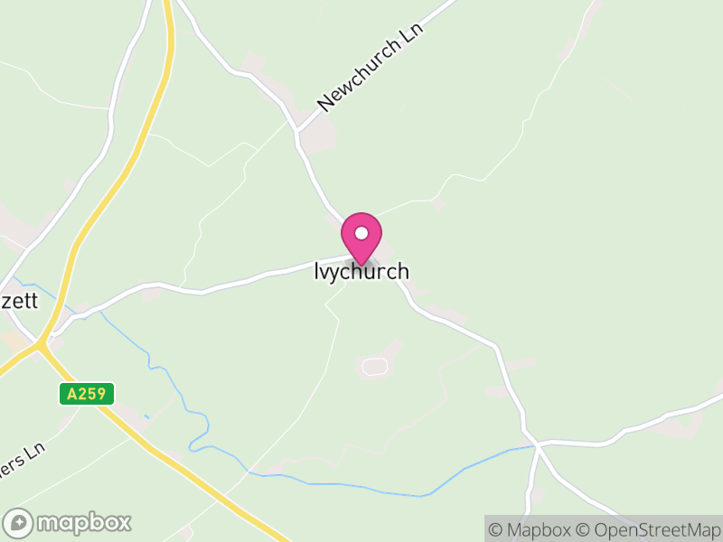 Map of Ivychurch, Folkestone and Hythe