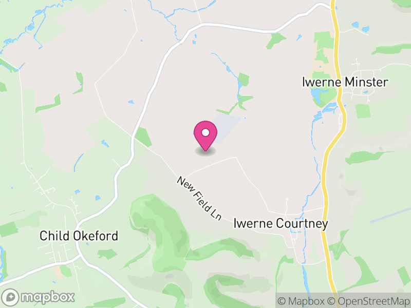Map of Iwerne Courtney or Shroton, Dorset