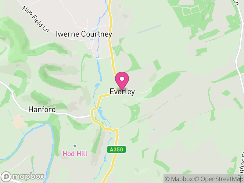 Map of Iwerne Stepleton, Dorset