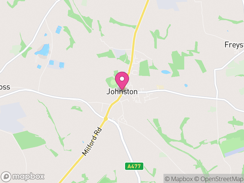 Map of Johnston, Pembrokeshire