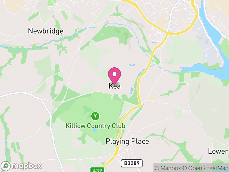 Map of Kea, Cornwall