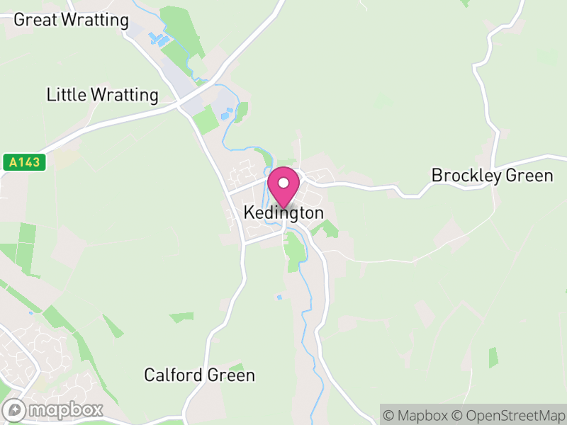 Map of Kedington, West Suffolk