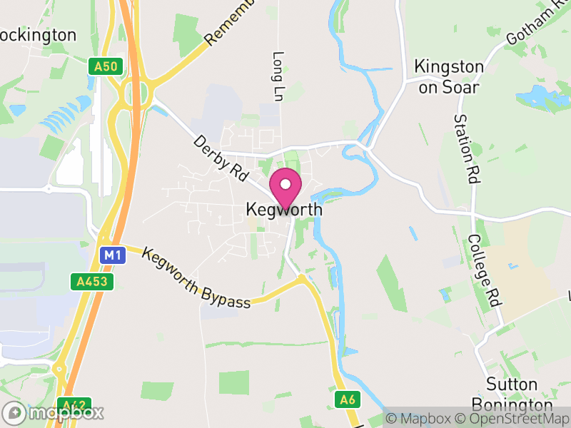 Map of Kegworth, North West Leicestershire
