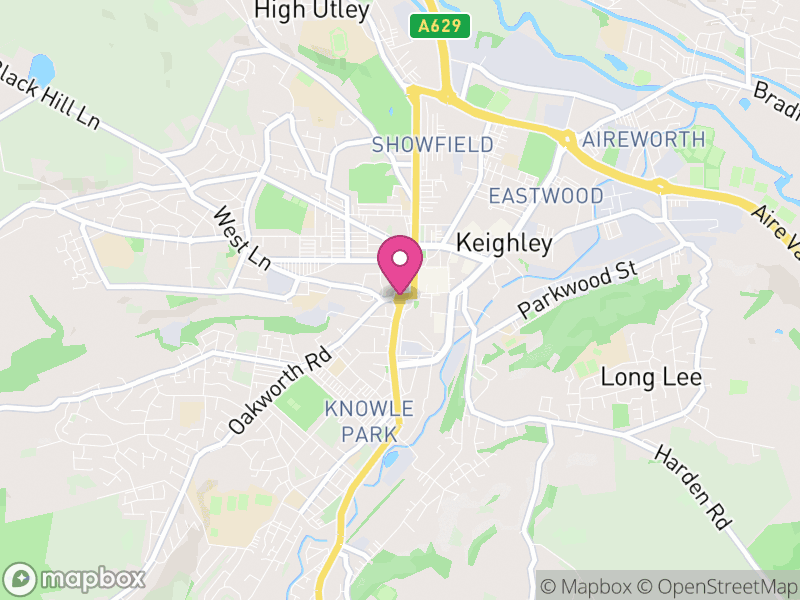 Map of Keighley, Bradford
