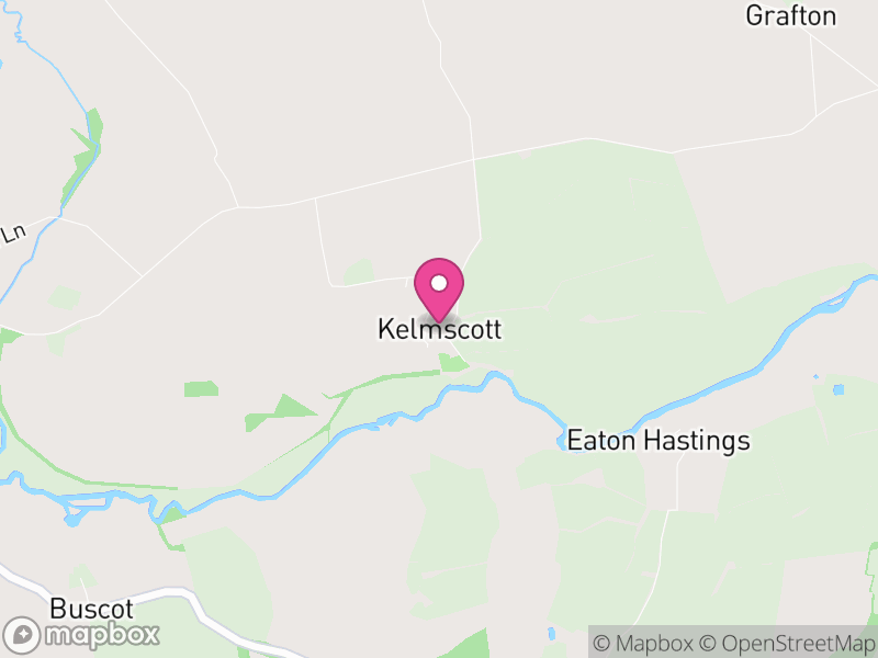 Map of Kelmscott, West Oxfordshire