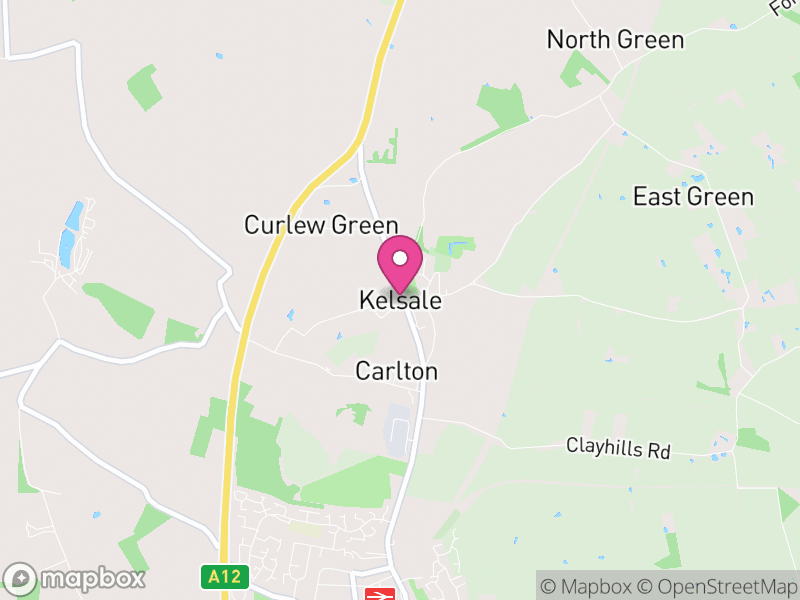 Map of Kelsale cum Carlton, East Suffolk