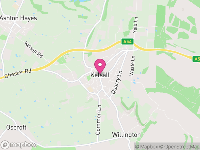 Map of Kelsall, Cheshire West and Chester
