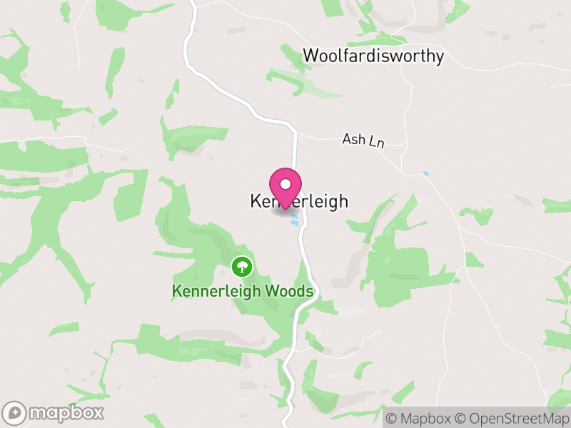 Map of Kennerleigh, Mid Devon