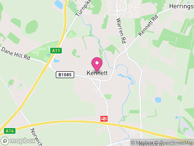 Map of Kennett, East Cambridgeshire