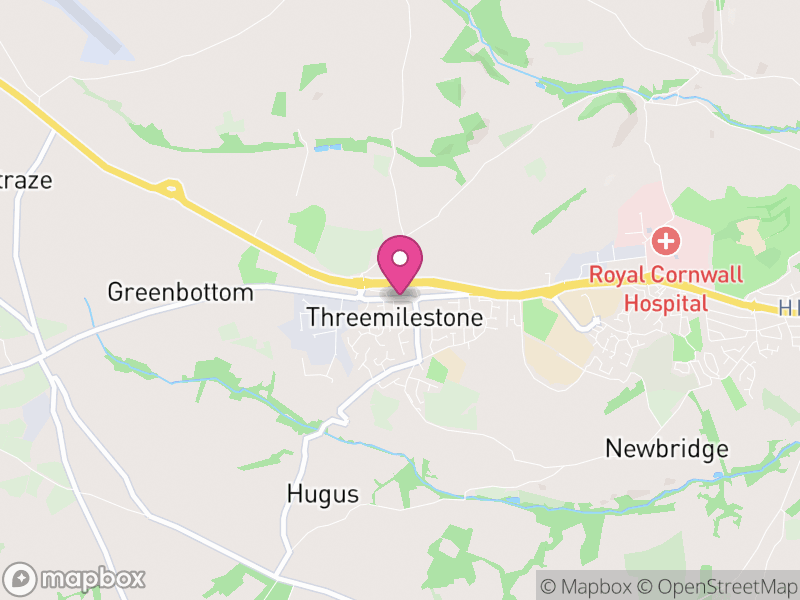 Map of Kenwyn, Cornwall