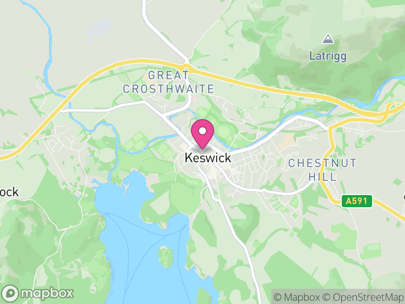 Map of Keswick, Cumberland
