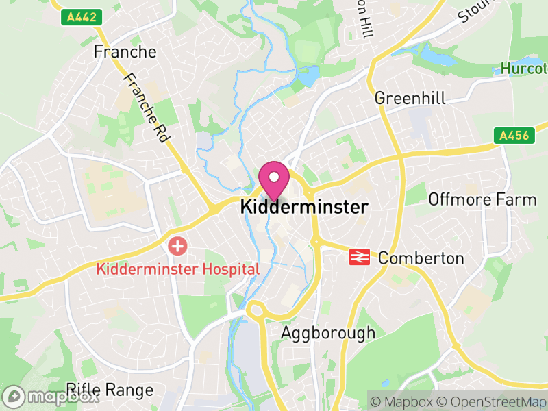 Map of Kidderminster, Wyre Forest