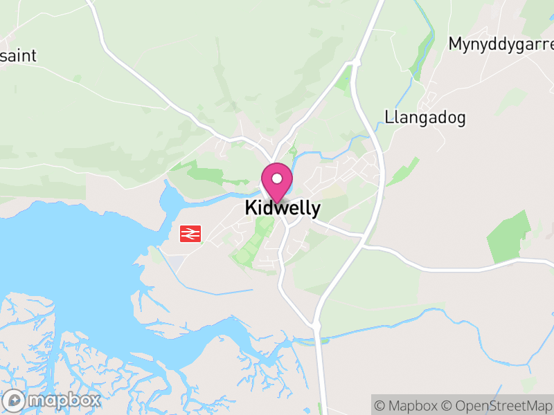 Map of Kidwelly, Sir Gaerfyrddin / Carmarthenshire
