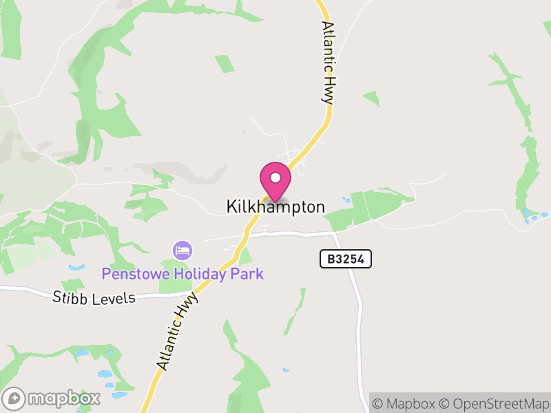 Map of Kilkhampton, Cornwall