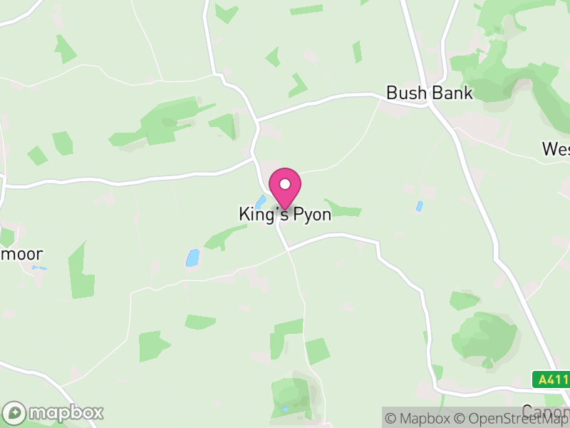 Map of King's Pyon, Herefordshire