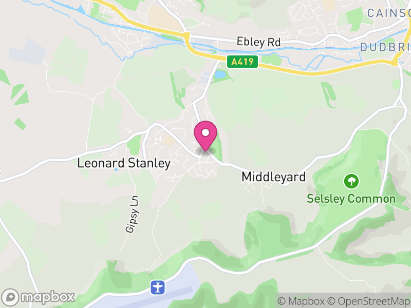 Map of King's Stanley, Stroud