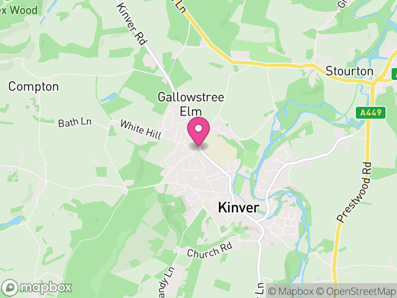 Map of Kinver, South Staffordshire