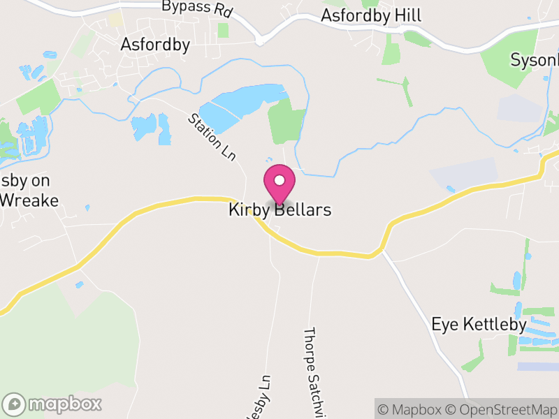 Map of Kirby Bellars, Melton