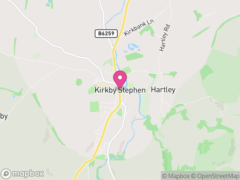 Map of Kirkby Stephen, Westmorland and Furness