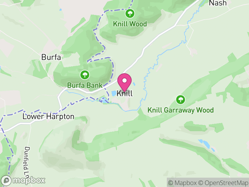 Map of Knill, Herefordshire