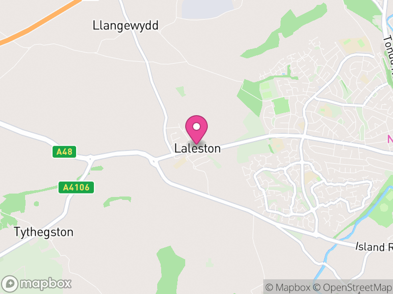 Map of Laleston, Bridgend