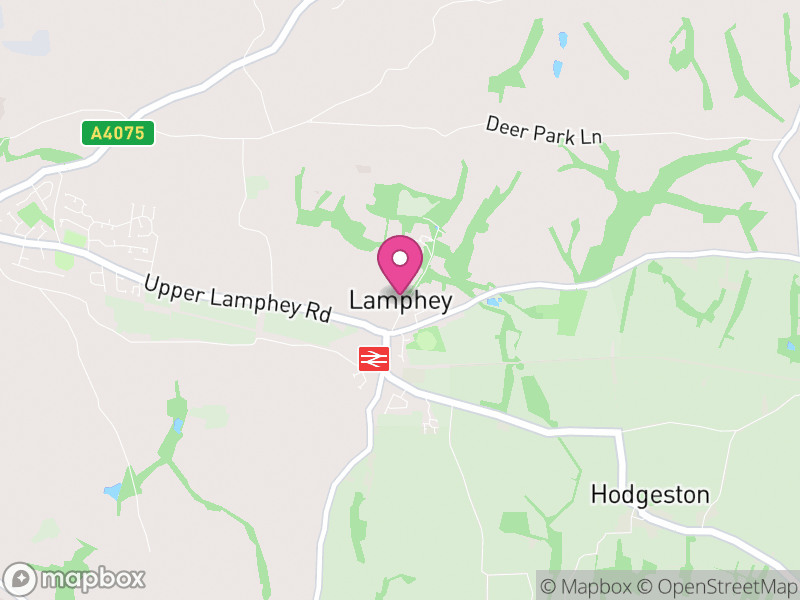Map of Lamphey, Pembrokeshire